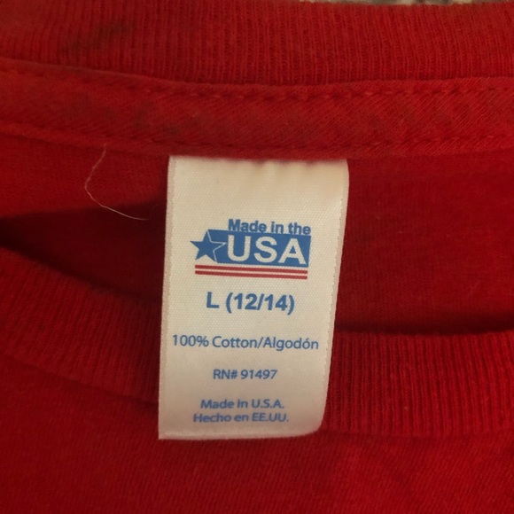 Short sleeve red t-shirt - Picture 2 of 2